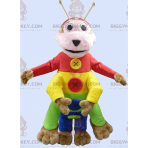 Traje de mascote multicolorido Caterpillar BIGGYMONKEY™ –