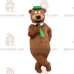 Brown bear BIGGYMONKEY™ mascot costume, very stylish, teddy