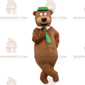 Στολή μασκότ BIGGYMONKEY™ καφέ αρκούδας, πολύ κομψή, στολή
