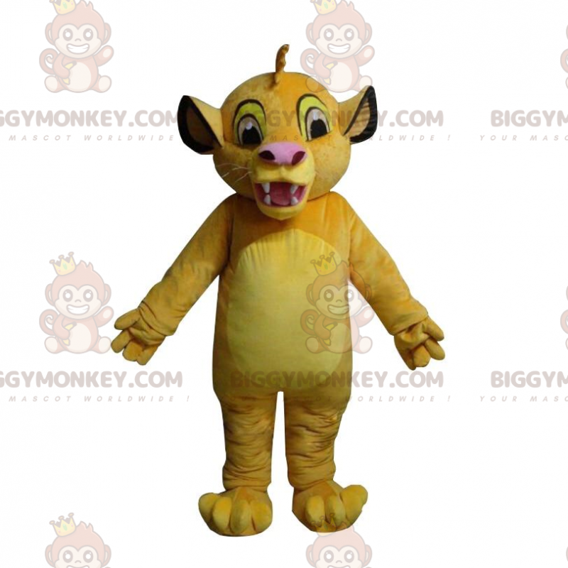 BIGGYMONKEY™ maskottiasu Simbalta, Leijonakuningas. Puku Simba BIGGYMONKEY™ maskottiasu Simbalta, Leijonakuningas. Puku Simba
