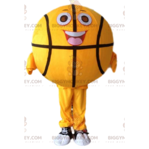 Yellow basketball BIGGYMONKEY™ mascot costume Sizes L (175-180CM)