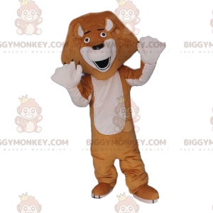 Costume de mascotte BIGGYMONKEY™ d'Alex, lion du dessin animé