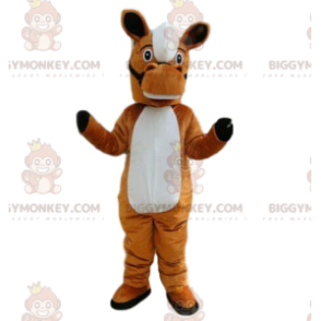 Bruin en wit paard BIGGYMONKEY™ mascottekostuum, rijkostuum - Paard mascottes - BIGGYMONKEY_08350 - BiggyMonkey.com