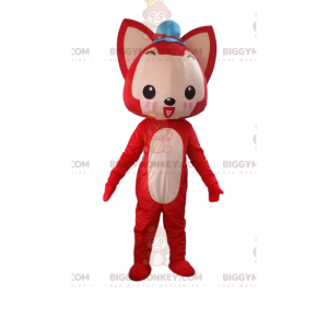 Fox BIGGYMONKEY™ mascot costume, fox costume, dog fancy dress –
