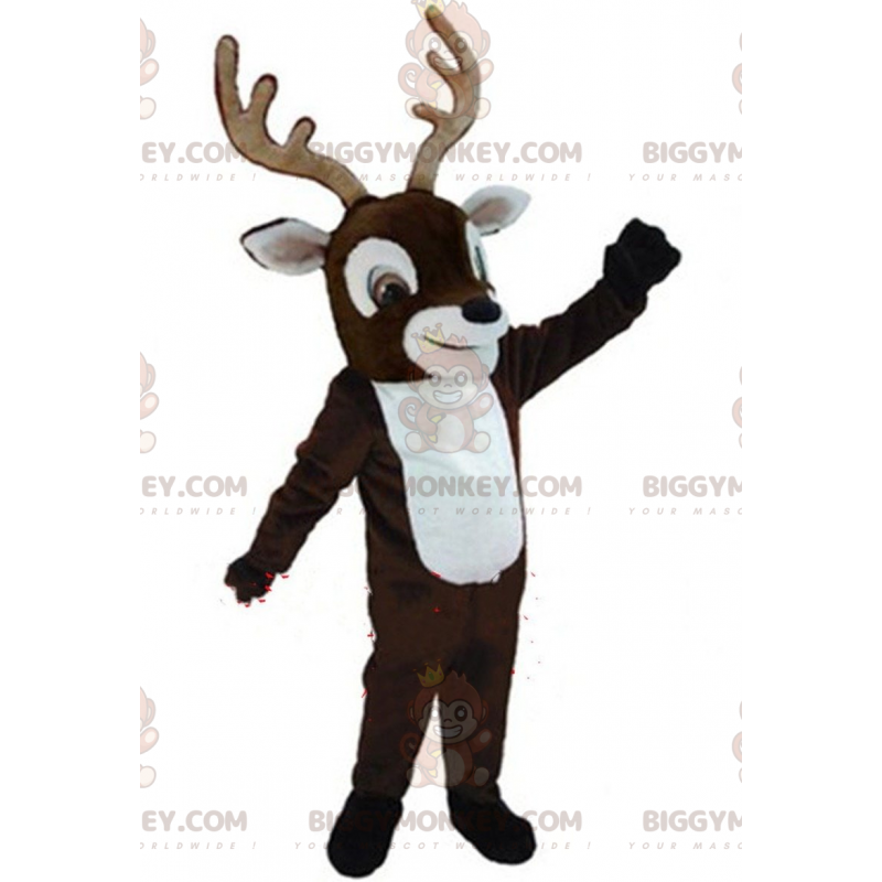 Hert BIGGYMONKEY™ mascottekostuum, rendierkostuum Hert BIGGYMONKEY™ mascottekostuum, rendierkostuum