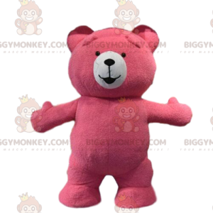 Pink bamse BIGGYMONKEY™ maskot kostume, pink bamse kostume -
