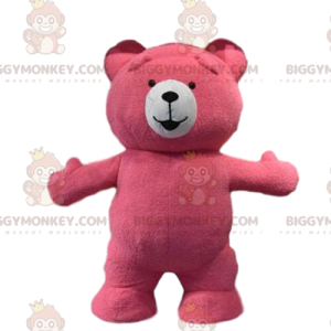 Ροζ στολή μασκότ Teddy BIGGYMONKEY™, στολή ροζ αρκουδάκι -