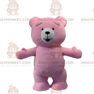 BIGGYMONKEY™ fantasia de mascote de ursinho rosa, fantasia de
