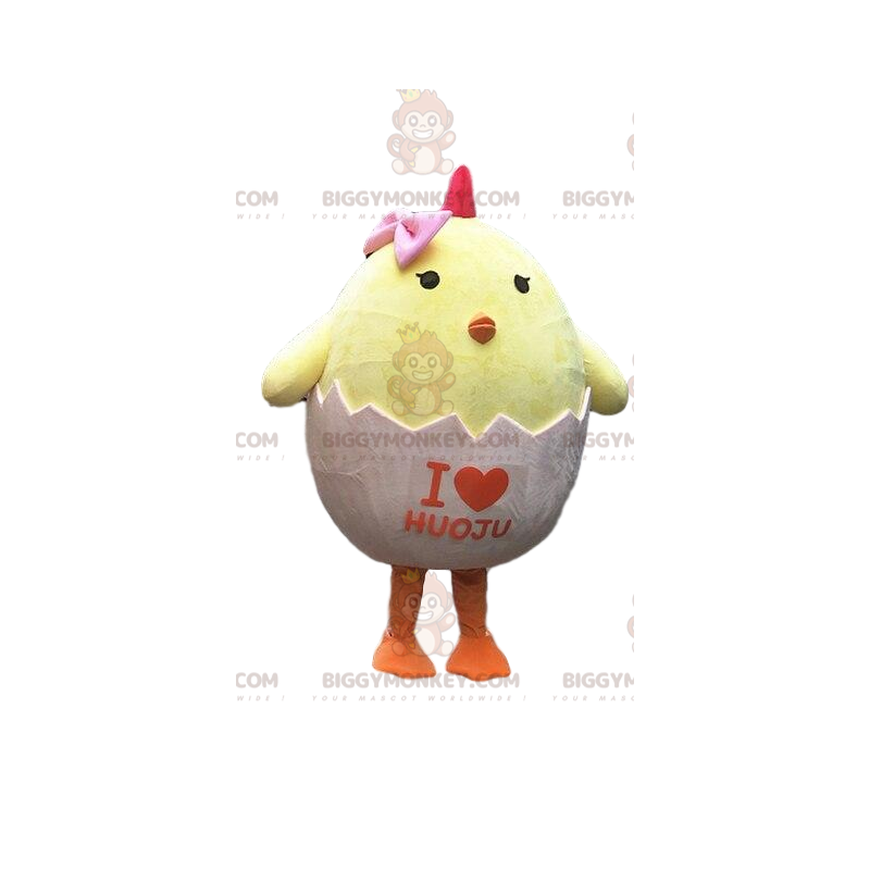 Kostým maskota Chick BIGGYMONKEY™, kostým vejce, skořápka – Kostým maskota Chick BIGGYMONKEY™, kostým vejce, skořápka –