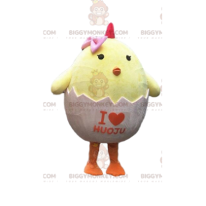 Chick BIGGYMONKEY™ mascot costume, egg costume, eggshell –