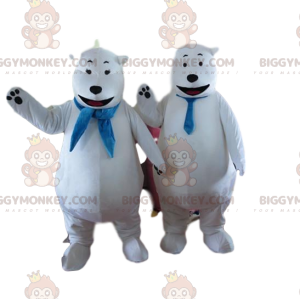 2 ursos polares, mascote do urso polar do BIGGYMONKEY™