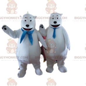2 niedźwiedzie polarne, maskotka niedźwiedzia polarnego