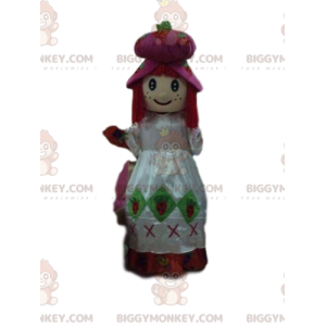 Στολή μασκότ BIGGYMONKEY™ Strawberry Shortcake, στολή κοριτσιού