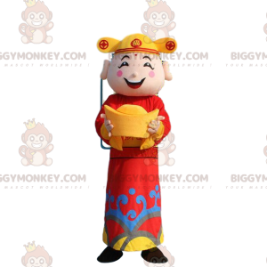 Costume de mascotte BIGGYMONKEY™ d'homme asiatique, dieu de la