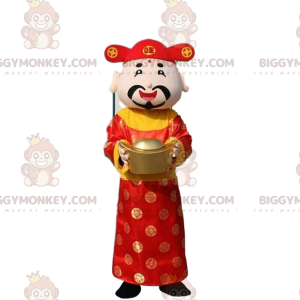 Asian Man God of Wealth BIGGYMONKEY™ Mascot Costume -