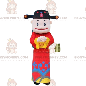 Costume de mascotte BIGGYMONKEY™ d'homme asiatique, dieu de la