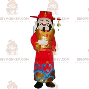 Asian Man Costume, BIGGYMONKEY™ God of Wealth Mascot Costume -
