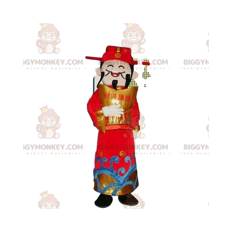 Στολή ασιατικού άνδρα, στολή μασκότ BIGGYMONKEY™ God of Wealth - Αρσενικές μασκότ - BIGGYMONKEY_08411 - BiggyMonkey.com