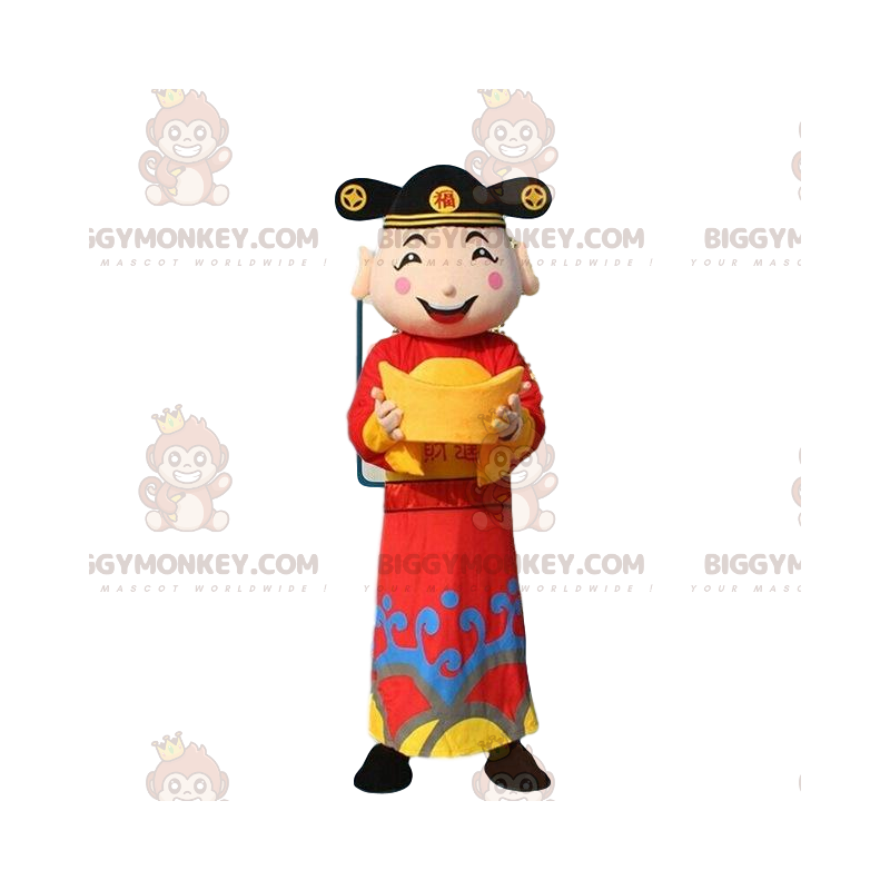 Disfraz de hombre asiático, disfraz de dios de la riqueza. - Mascotas de hombres - BIGGYMONKEY_08412 - BiggyMonkey.com