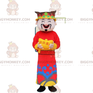 BIGGYMONKEY™ Maskottchen-Kostüm des asiatischen Chinesen, Gott