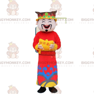 Στολή μασκότ BIGGYMONKEY™ Ασιατικού Κινέζου, Θεού του Πλούτου -