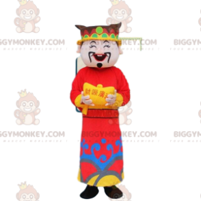 BIGGYMONKEY™ Disfraz de mascota del dios de la riqueza de hombre chino asiático - Mascotas de hombres - BiggyMonkey.com