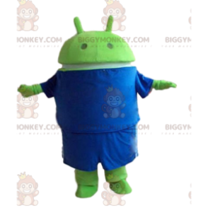 BIGGYMONKEY™ Android-mascottekostuum, groen robotkostuum