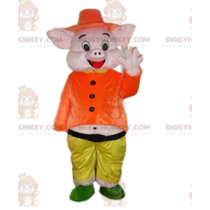 Costume de mascotte BIGGYMONKEY™ de cochon rose, costume 3
