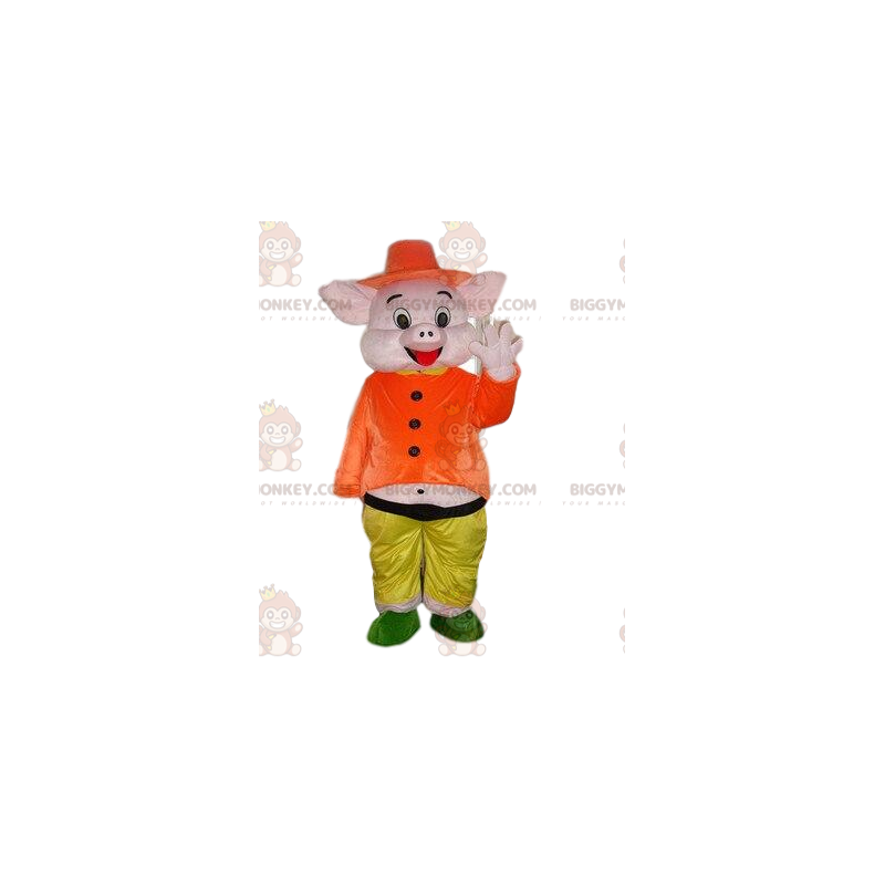 Disfraz de mascota de cerdo rosa BIGGYMONKEY™, disfraz de 3 Disfraz de mascota de cerdo rosa BIGGYMONKEY™, disfraz de 3