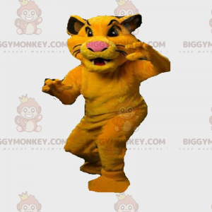 Costume de mascotte BIGGYMONKEY™ de Simba, le roi lion. Costume
