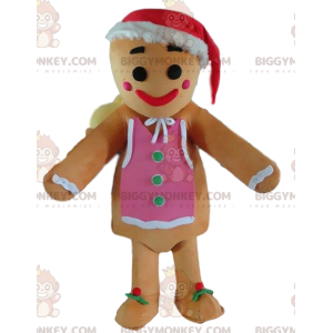 Gingerbread BIGGYMONKEY™ mascottekostuum, snoepkostuum, snoep -