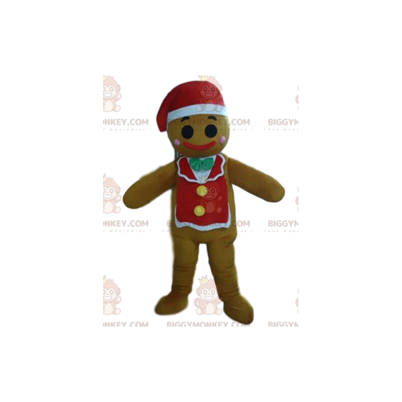 Gingerbread character BIGGYMONKEY™ mascot costume, candy