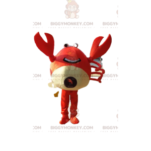 Crab BIGGYMONKEY™ mascot costume, crustacean costume, crab