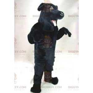 Costume de mascotte BIGGYMONKEY™ de chien noir, costume de