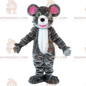 Gray Mouse BIGGYMONKEY™ Mascot Costume, Rodent Costume, Rat