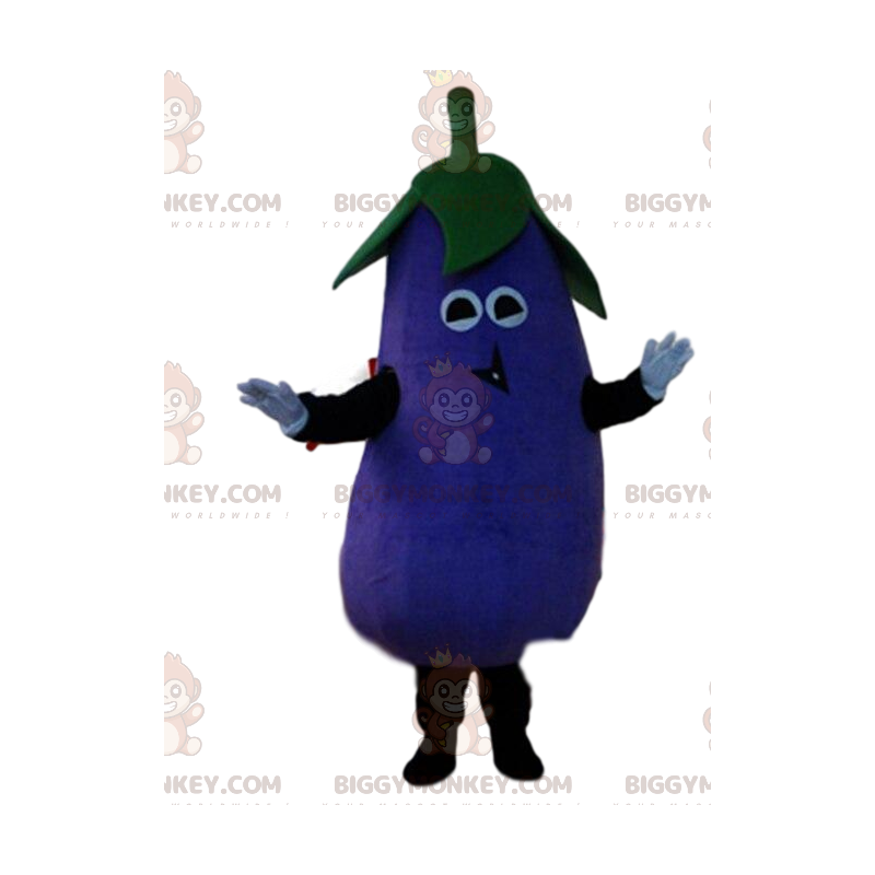 Eggplant BIGGYMONKEY™ mascot costume, vegetable costume, giant Eggplant BIGGYMONKEY™ mascot costume, vegetable costume, giant