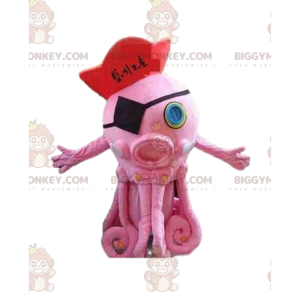 Pink octopus BIGGYMONKEY™ mascot costume, octopus costume