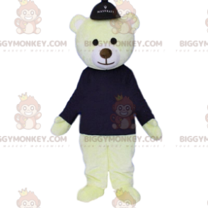 BIGGYMONKEY™ mascot costume of white bear, polar bear, teddy