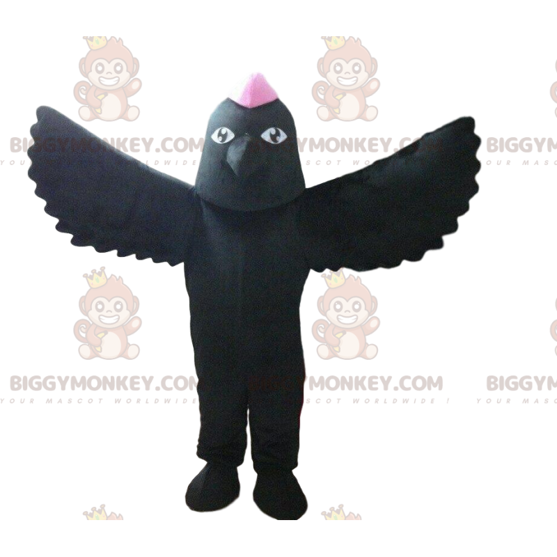 Disfraz de mascota de pájaro negro BIGGYMONKEY™ Tamaño L (175-180 CM) Disfraz de mascota de pájaro negro BIGGYMONKEY™ Tamaño L (175-180 CM)