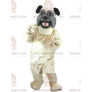 Traje de mascote Bulldog BIGGYMONKEY™, fantasia de cachorro