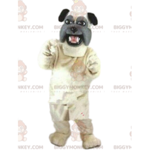 Traje de mascote Bulldog BIGGYMONKEY™, fantasia de cachorro