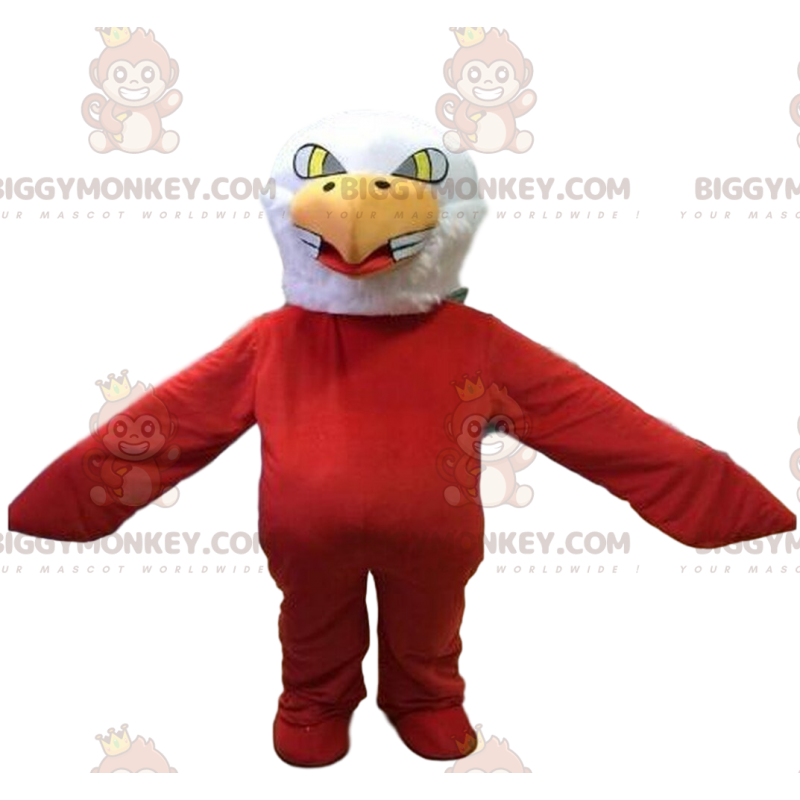 Traje de mascote Eagle BIGGYMONKEY™, traje de pássaro vermelho Traje de mascote Eagle BIGGYMONKEY™, traje de pássaro vermelho