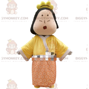 BIGGYMONKEY™ mascot costume of crowned woman, queen, princess