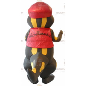 Süßes schwarz-gelbes Salamander-Maskottchen-Kostüm BIGGYMONKEY™
