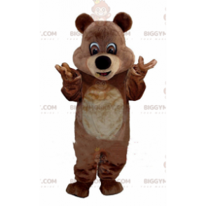 Traje de mascote de urso pardo BIGGYMONKEY™, fantasia de