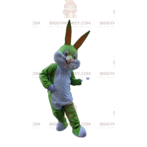 Costume de mascotte BIGGYMONKEY™ de lapin vert, animal vert