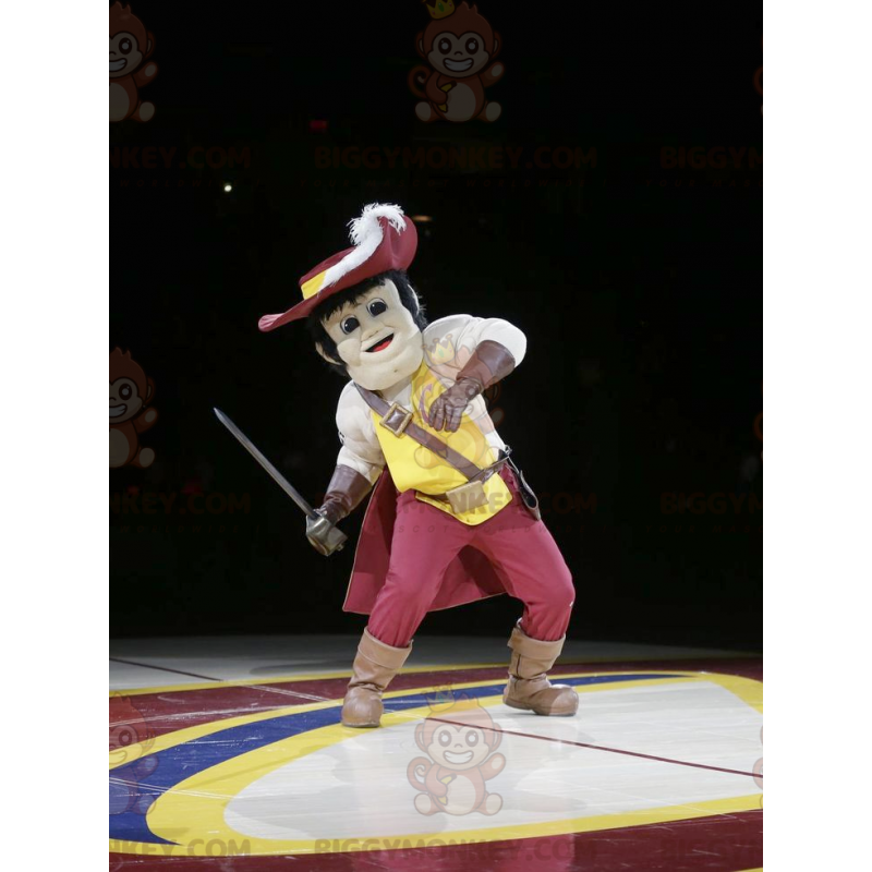 Costume de mascotte BIGGYMONKEY™ de mousquetaire - Costume de mascotte BIGGYMONKEY™ de mousquetaire -
