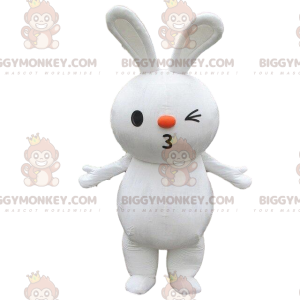 Großes weißes Kaninchen BIGGYMONKEY™ Maskottchenkostüm