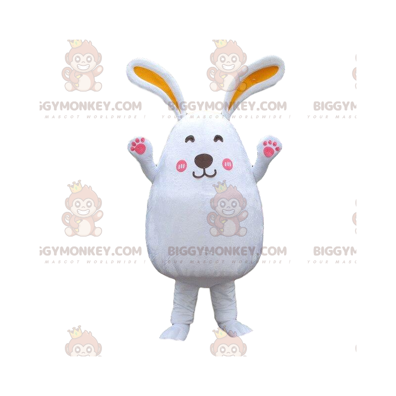 Στολή Big White Rabbit, Τρωκτικό, Κουνέλι μασκότ BIGGYMONKEY™ - Μασκότ κουνελιού - BIGGYMONKEY_08486 - BiggyMonkey.com