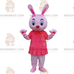 BIGGYMONKEY™ rosa Hasen-Maskottchen-Kostüm, Nagetier-Kostüm